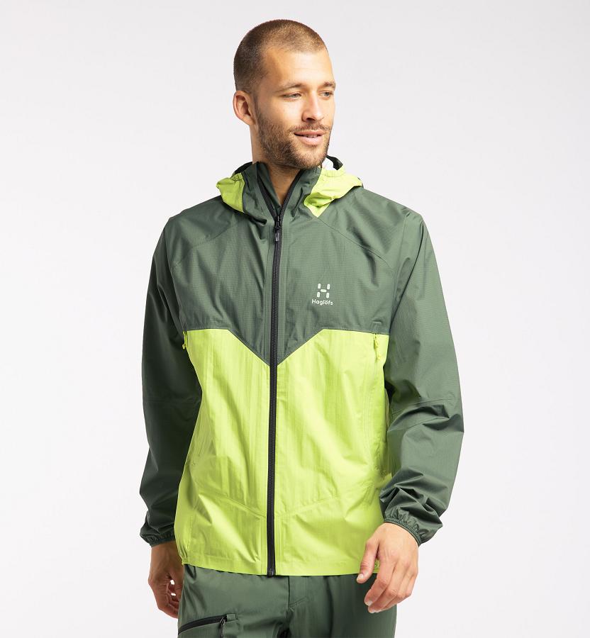 Haglöfs Mens L.I.M Proof Waterproof Jacket Dark Green New Zealand 69534NTEG